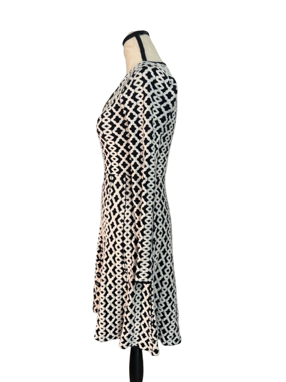 INC International Concepts Petite Small Zip Front Fit Flare Dress Long Sleeve - Picture 3 of 6